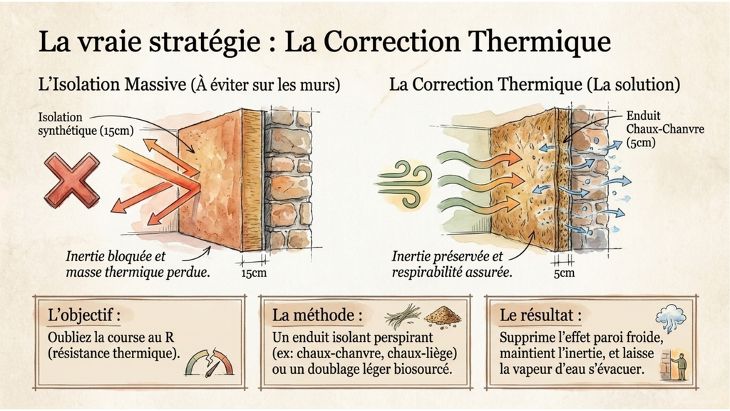Illustration d'une correction thermique